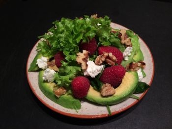 Raspberry avocado salad